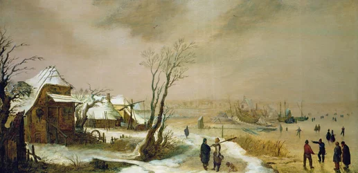 冬の風景、1611-46年頃（絵画）